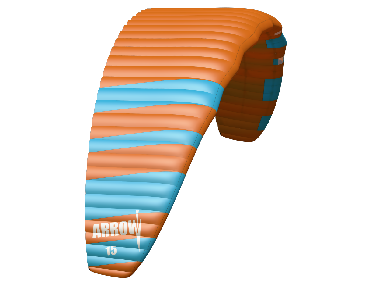 Arrow freeride kite and foil kite with big air performance