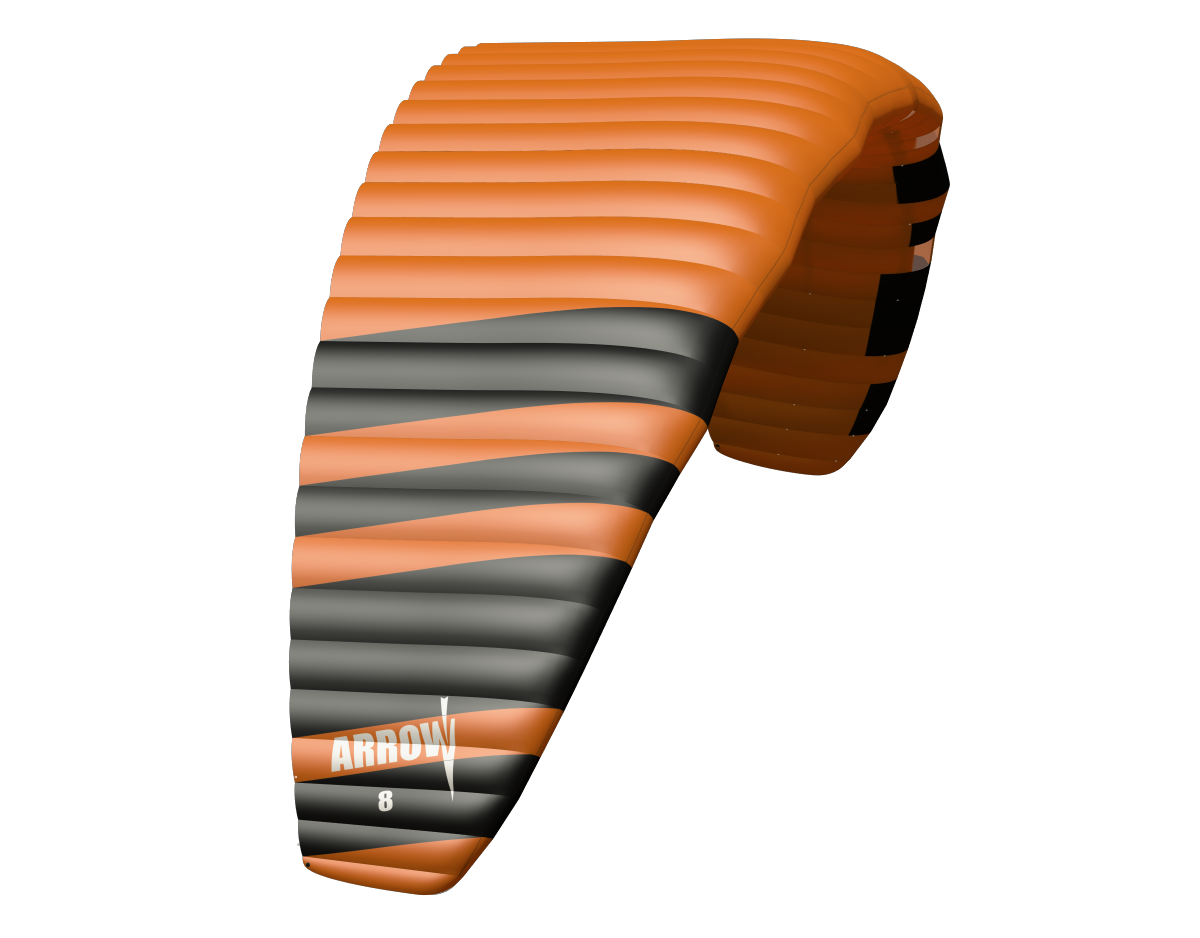 Arrow freeride kite and foil kite with big air performance